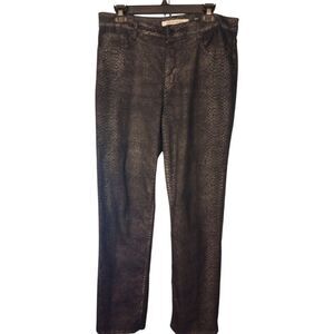 Jones New York Lexington straight snake skin print pants